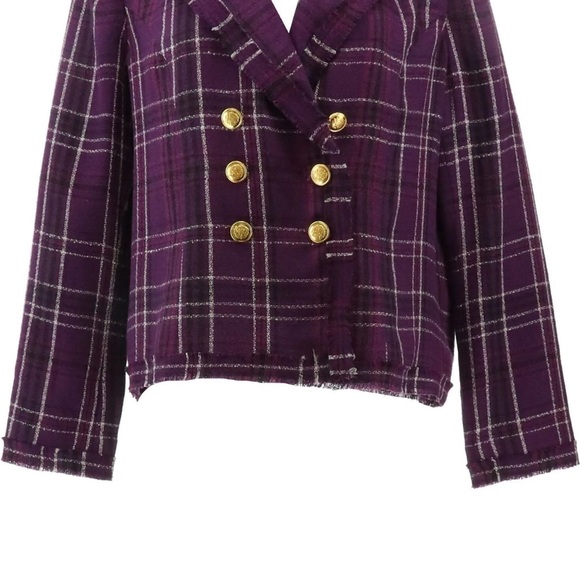 G by Giuliana Pieced Novelty Plaid Tweed Blazer NEW - Picture 1 of 5